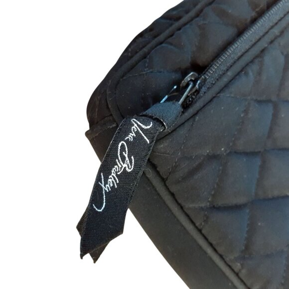 Vera Bradley Black Quilted Shoulder Crossbody Purse Bag Adjustable Strap - Picture 3 of 6